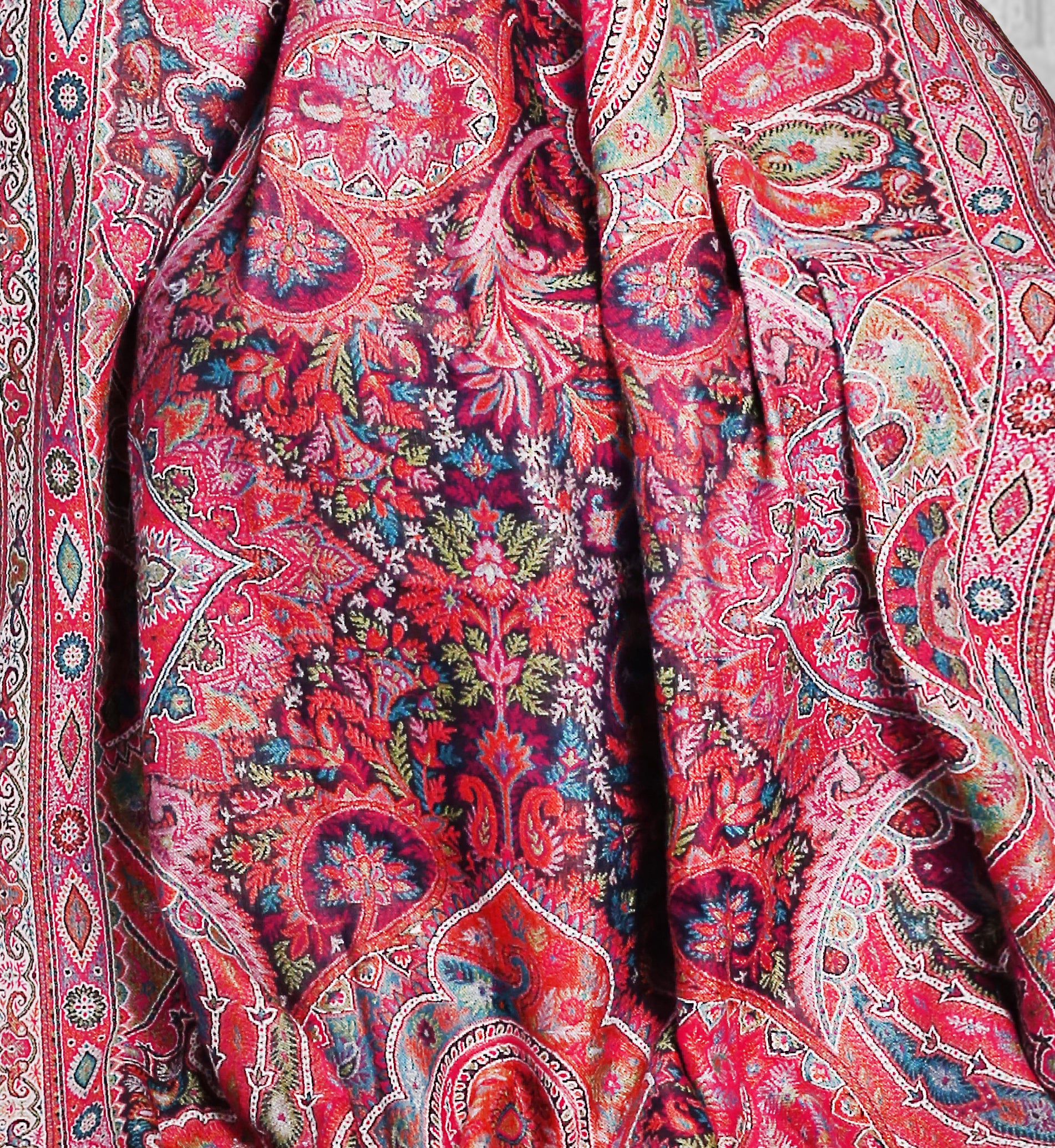 Antique Wool Shawl - Multi Kanni - Mix Carry