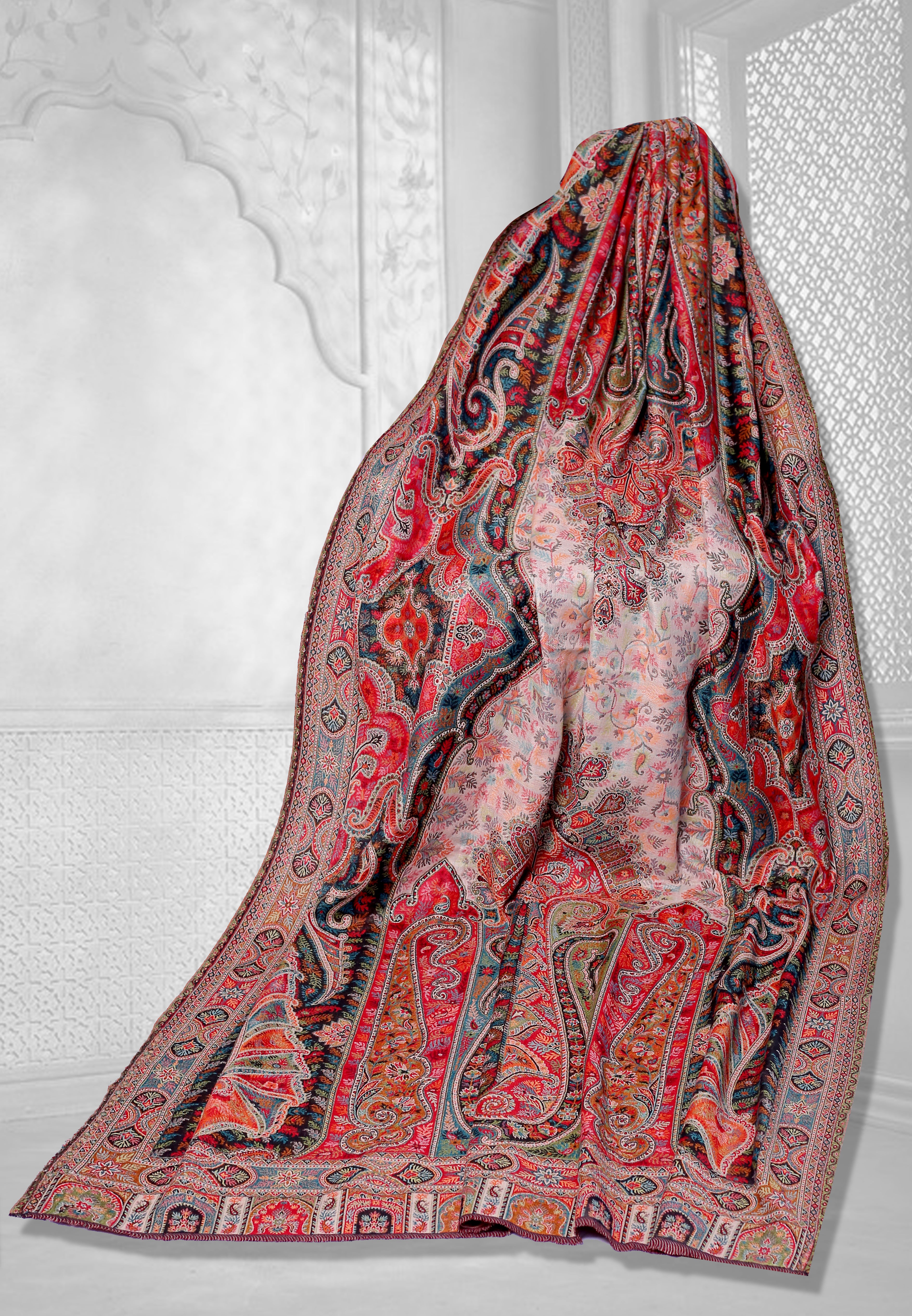 Antique Wool Shawl - Multi Kanni - Metaverse