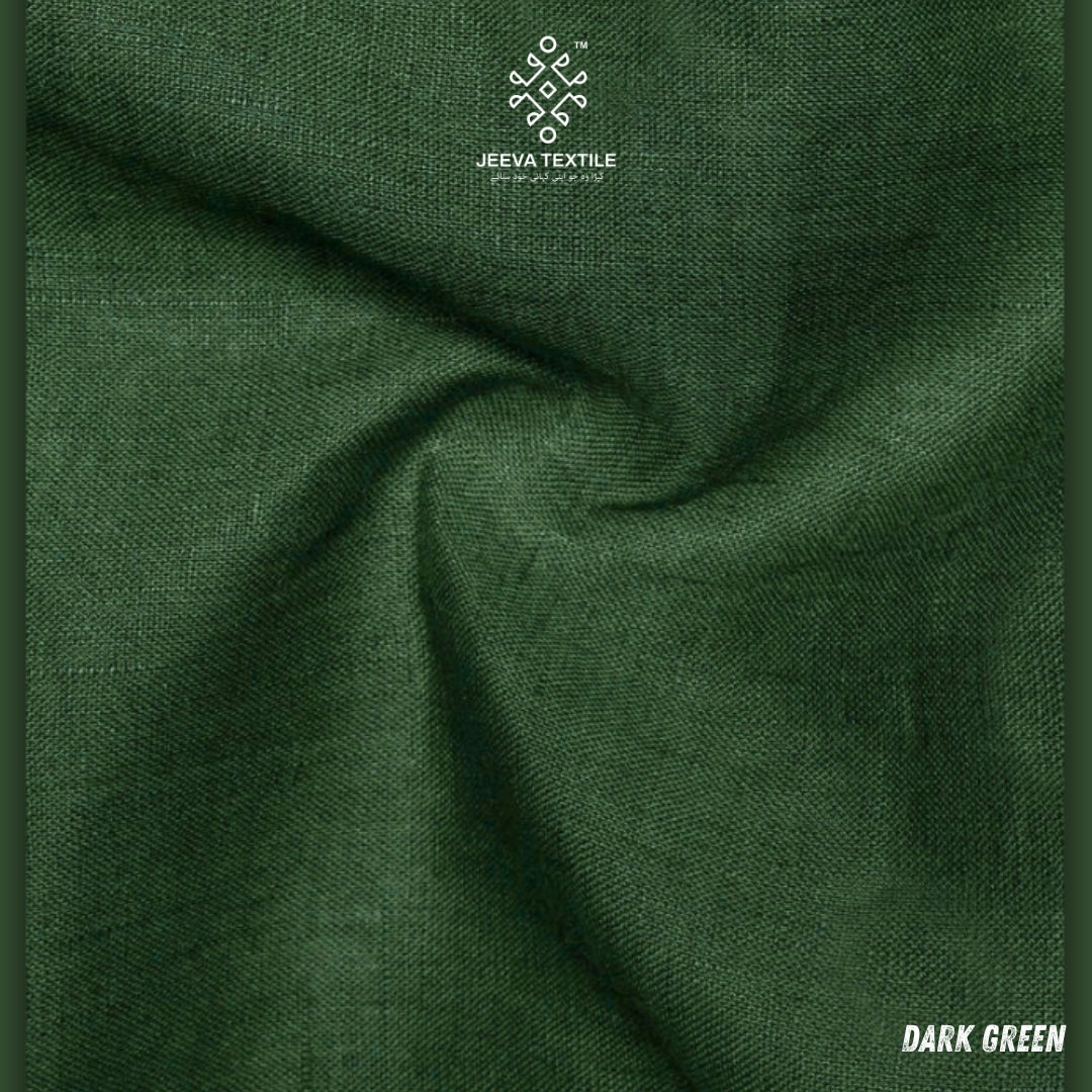 Irish Linen 60 Lea Shirt - Dark Green
