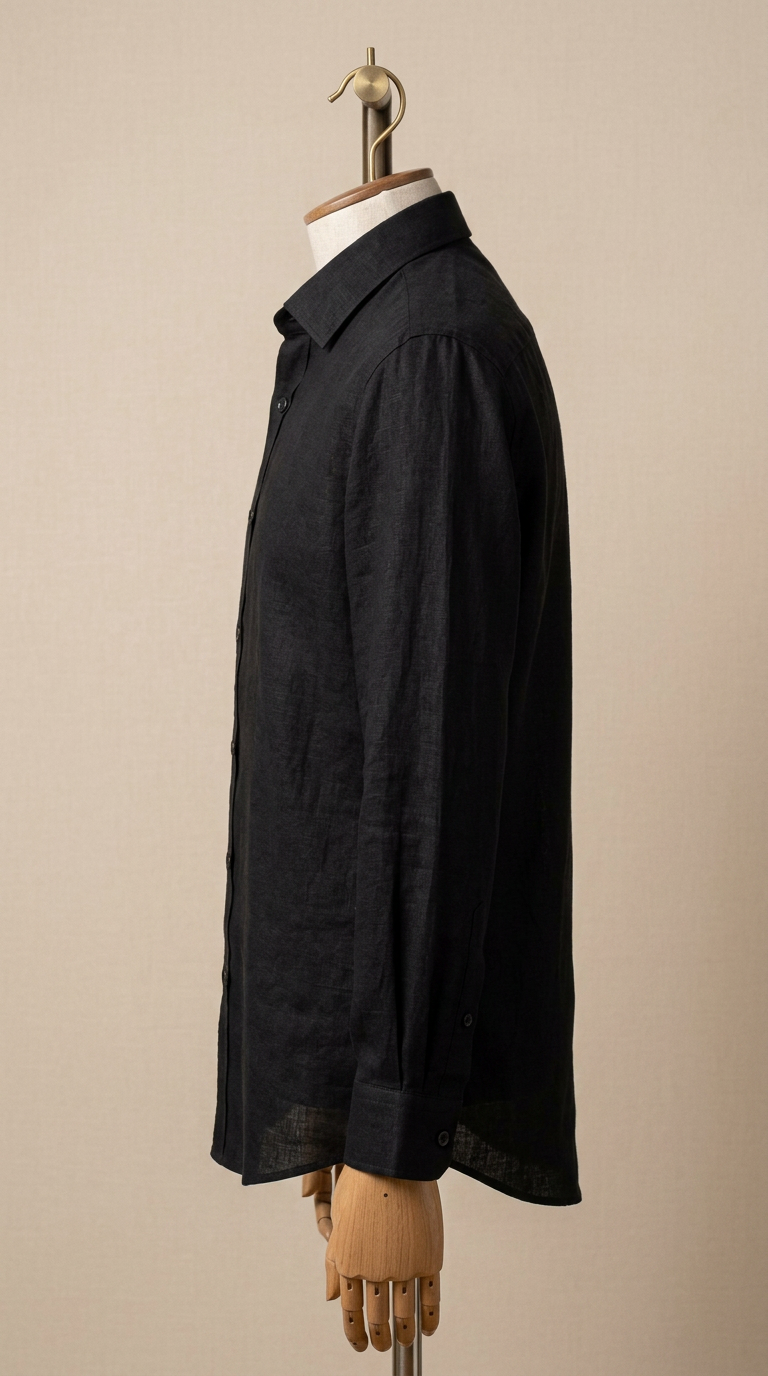 Irish Linen Shirt - Black