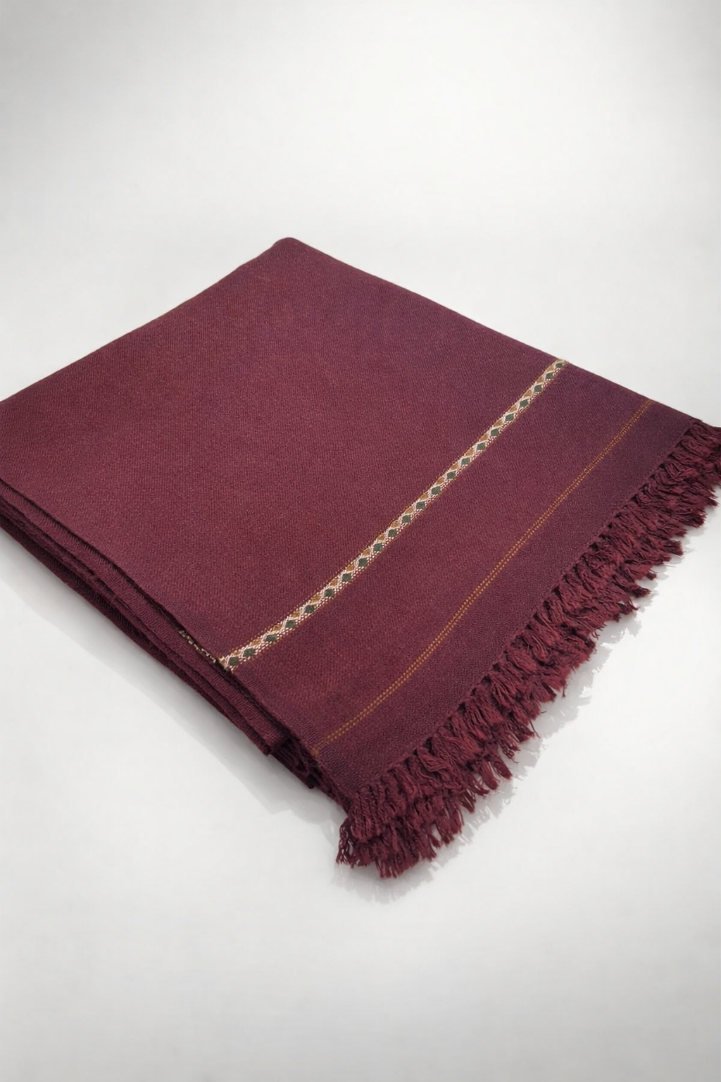 Kashmiri Pashmina –  Luxe - Red Wine