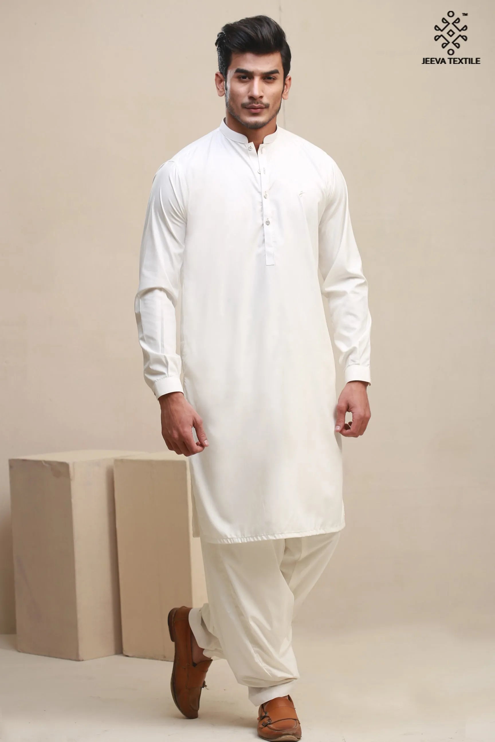 Kameez Shalwar - Boski Off White01