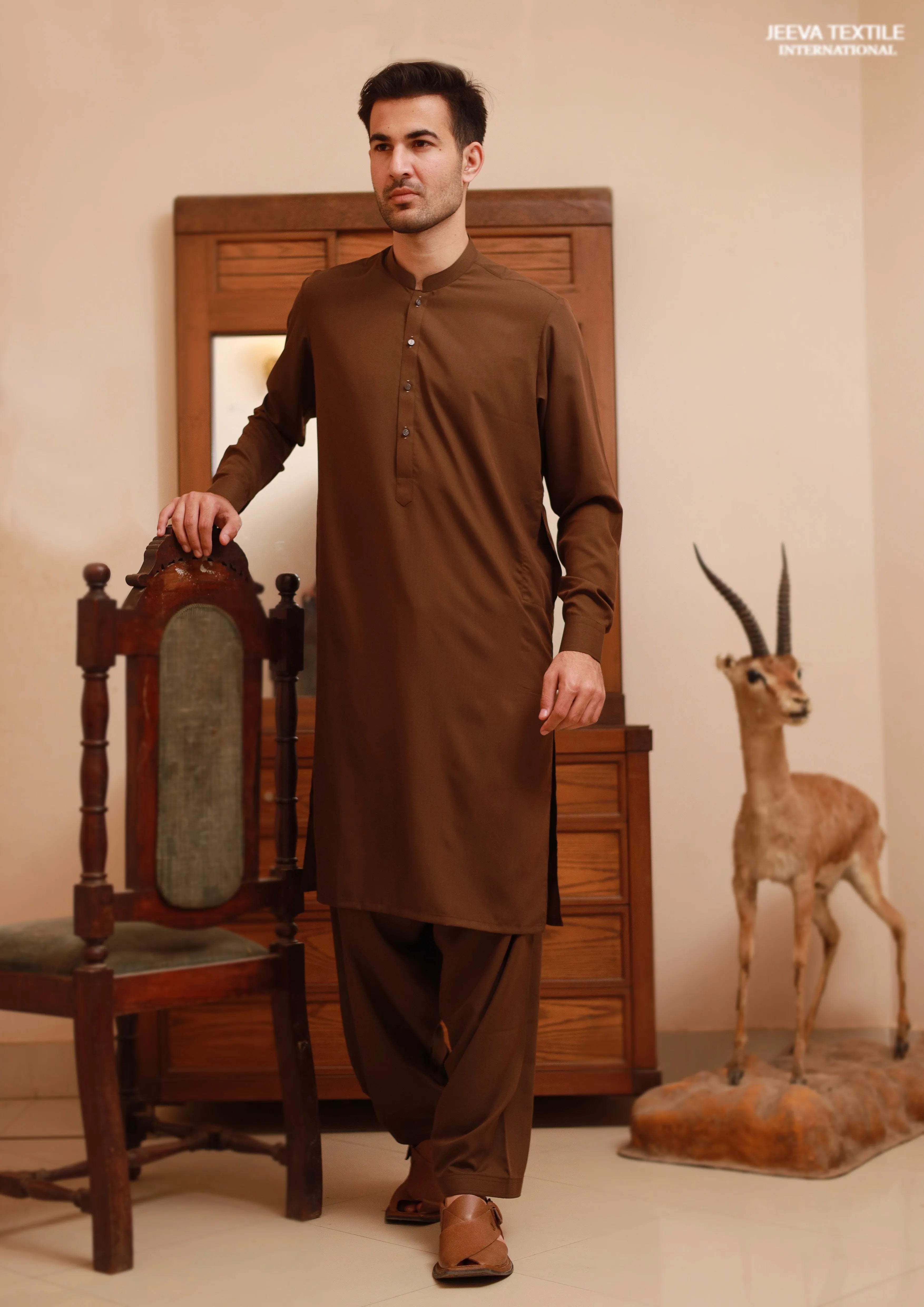 Kameez Shalwar - Caramel01