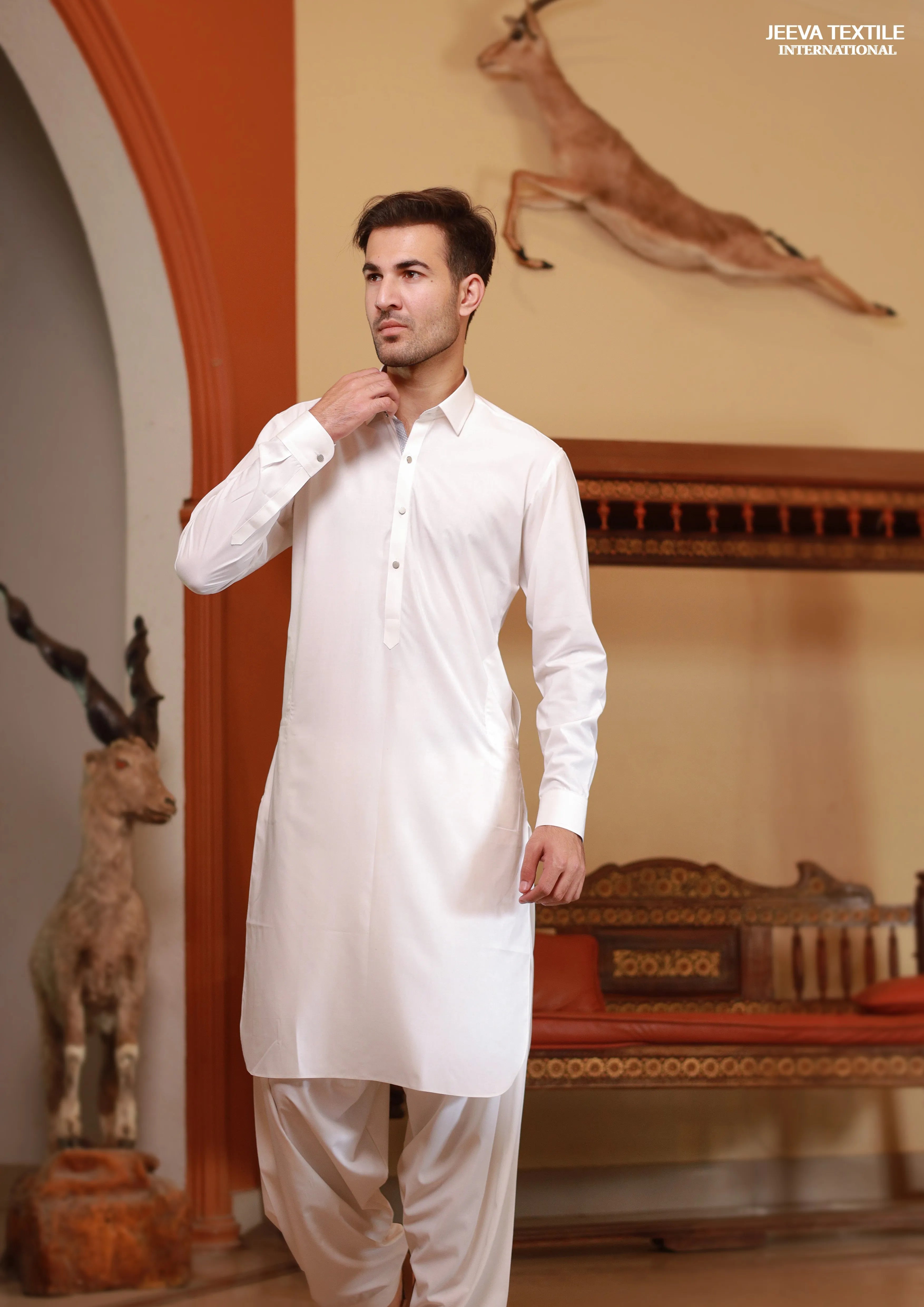 Kameez Shalwar - Milky White01