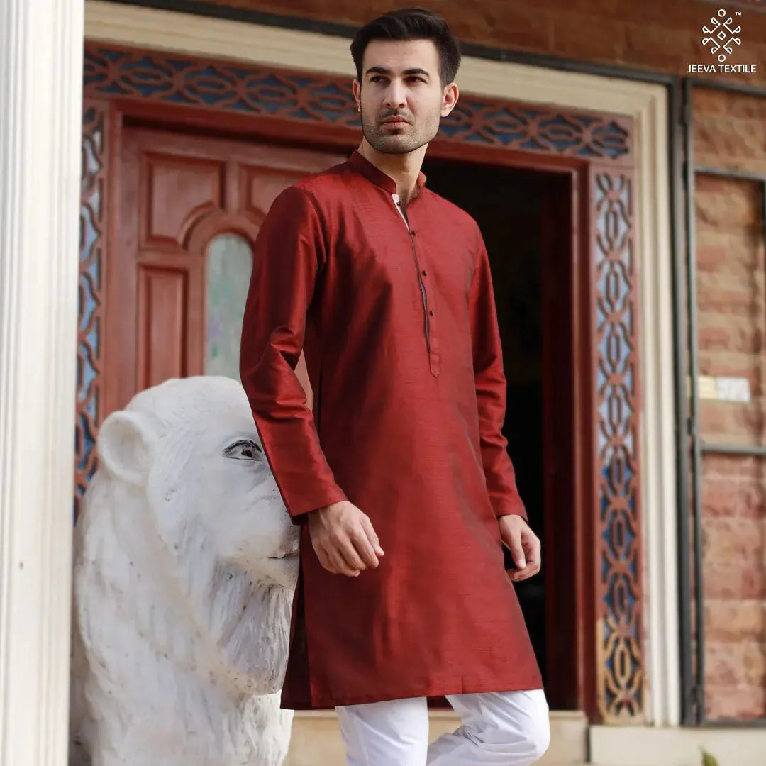 Kurta Trouser - Crimson