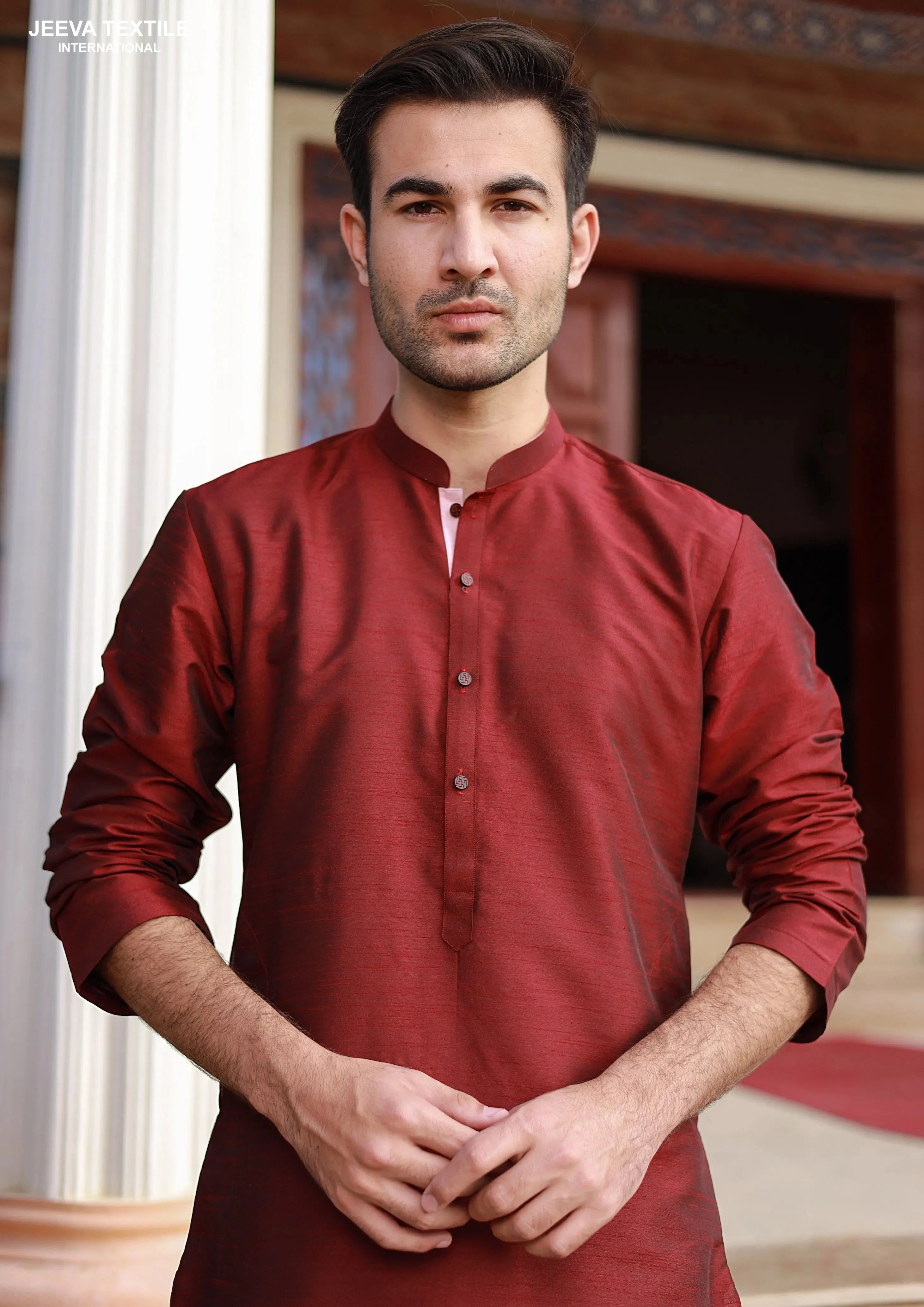 Kurta Trouser - Crimson02