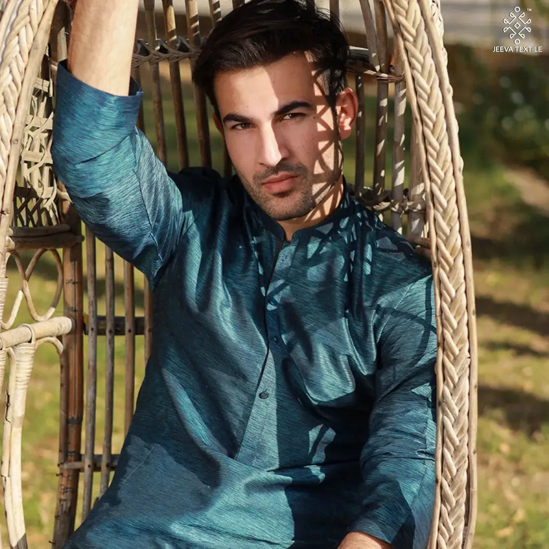 Kurta Trouser - Sea Blue