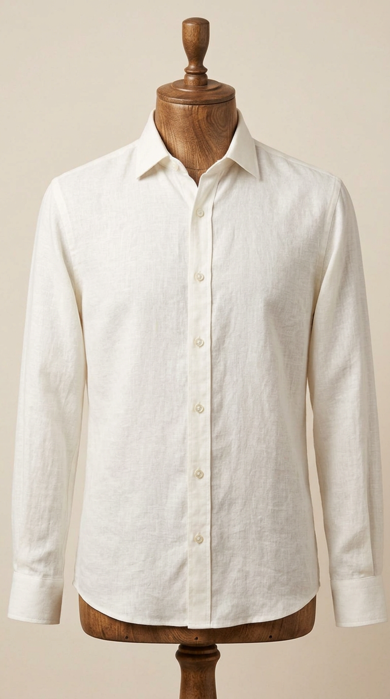 Irish Linen Shirt - Milky