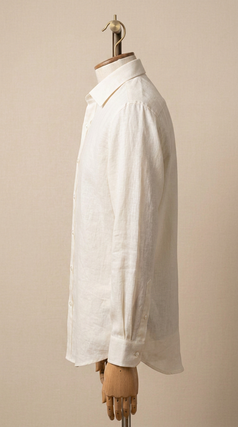 Irish Linen Shirt - Milky