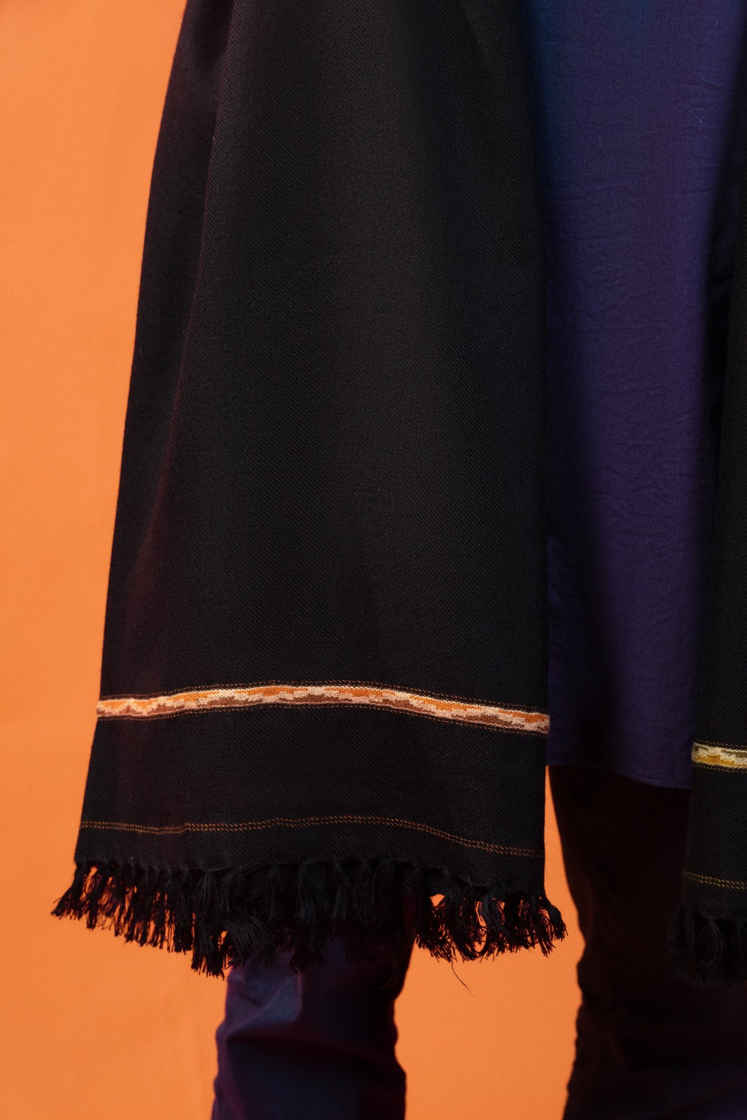 Mix Wool Shawl - Black