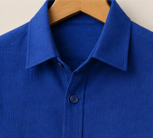 Irish Linen Shirt - Azure Blue