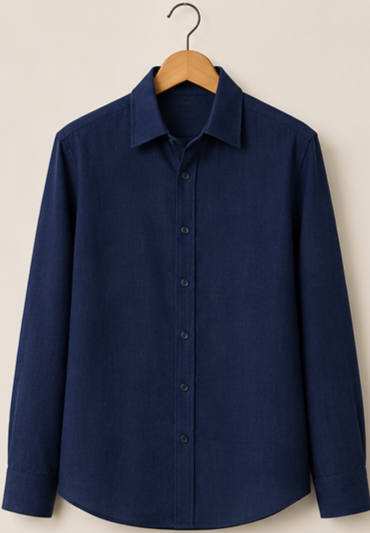 Irish Linen Shirt - Navy Blue