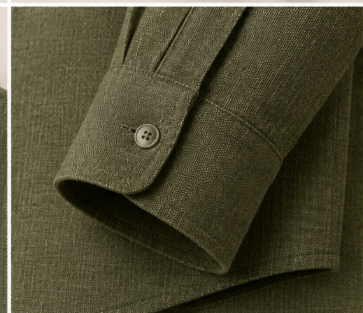 Irish Linen Shirt - Olive Green