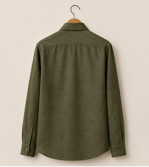 Irish Linen Shirt - Olive Green