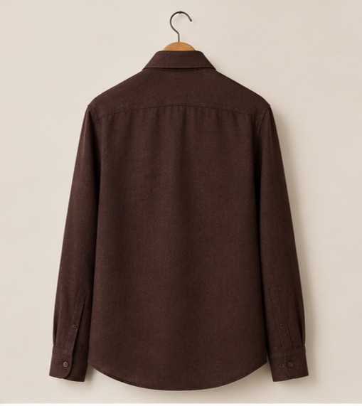 Irish Linen Shirt - Chocolate