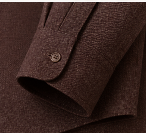 Irish Linen Shirt - Chocolate