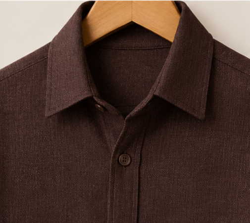 Irish Linen Shirt - Chocolate