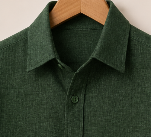 Irish Linen Shirt - Dark Green
