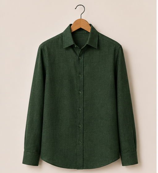 Irish Linen Shirt - Dark Green