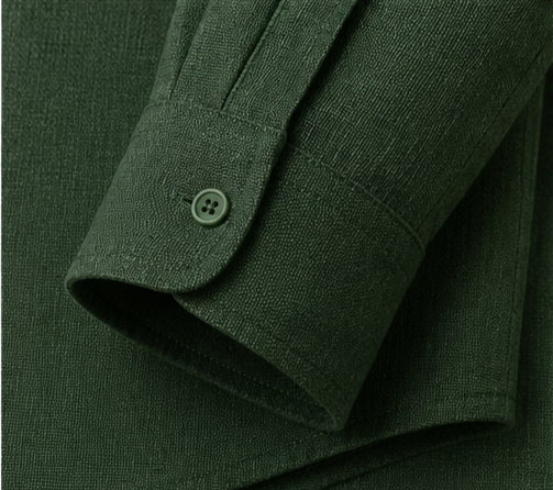 Irish Linen Shirt - Dark Green