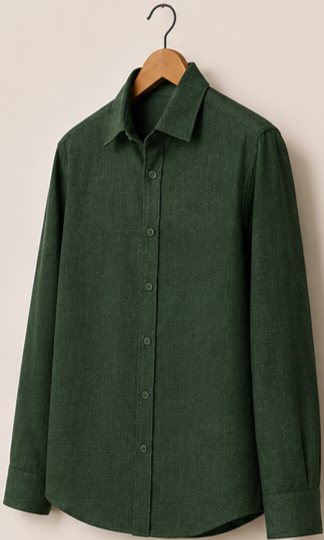 Irish Linen Shirt - Dark Green