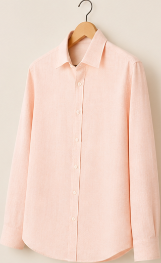 Irish Linen Shirt - Peach