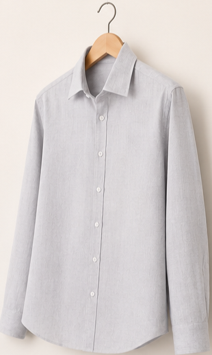 Irish Linen Shirt - Misty Silver