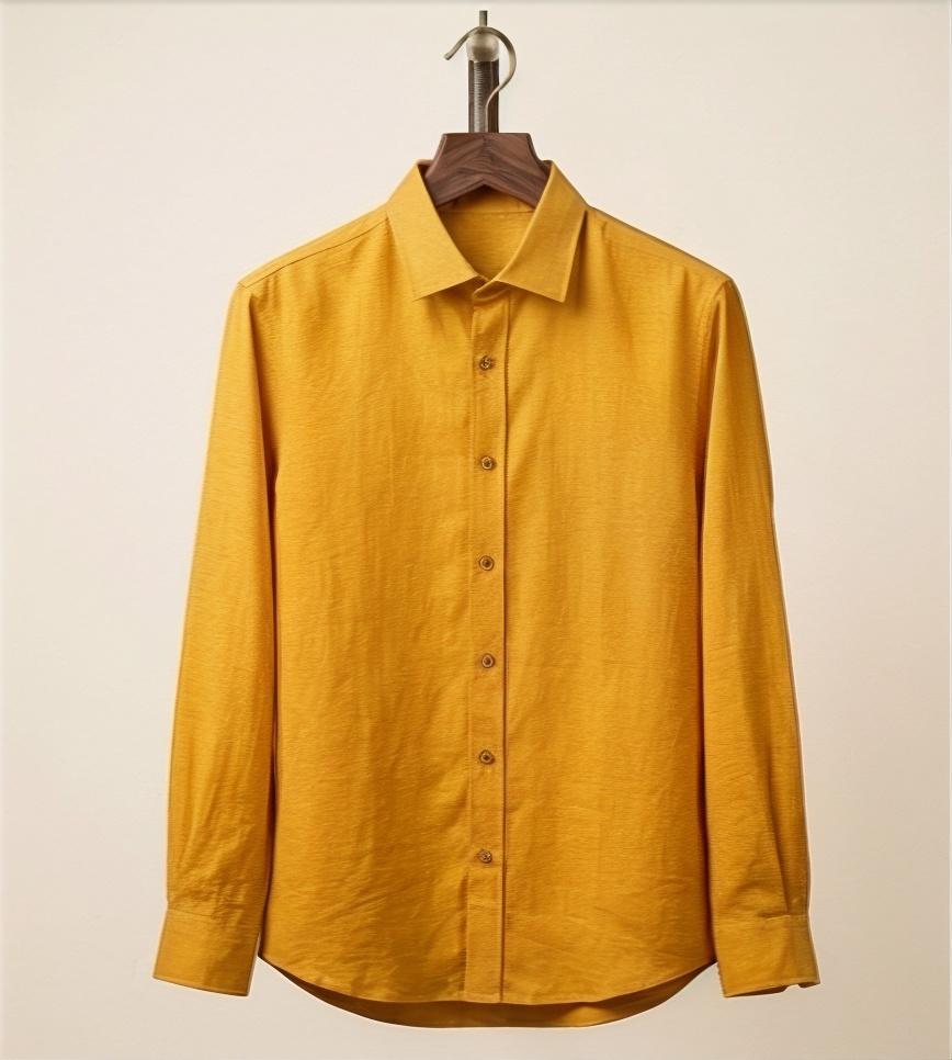Irish Linen Shirt - Mustard