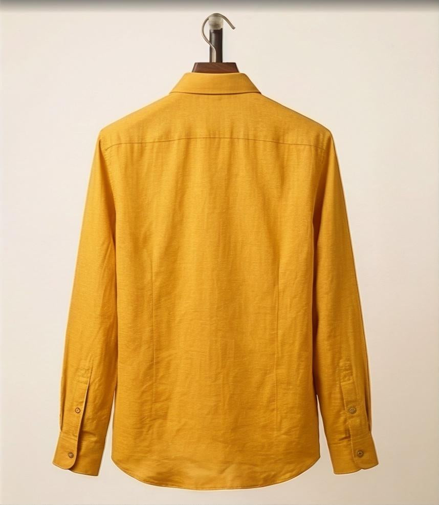Irish Linen Shirt - Mustard