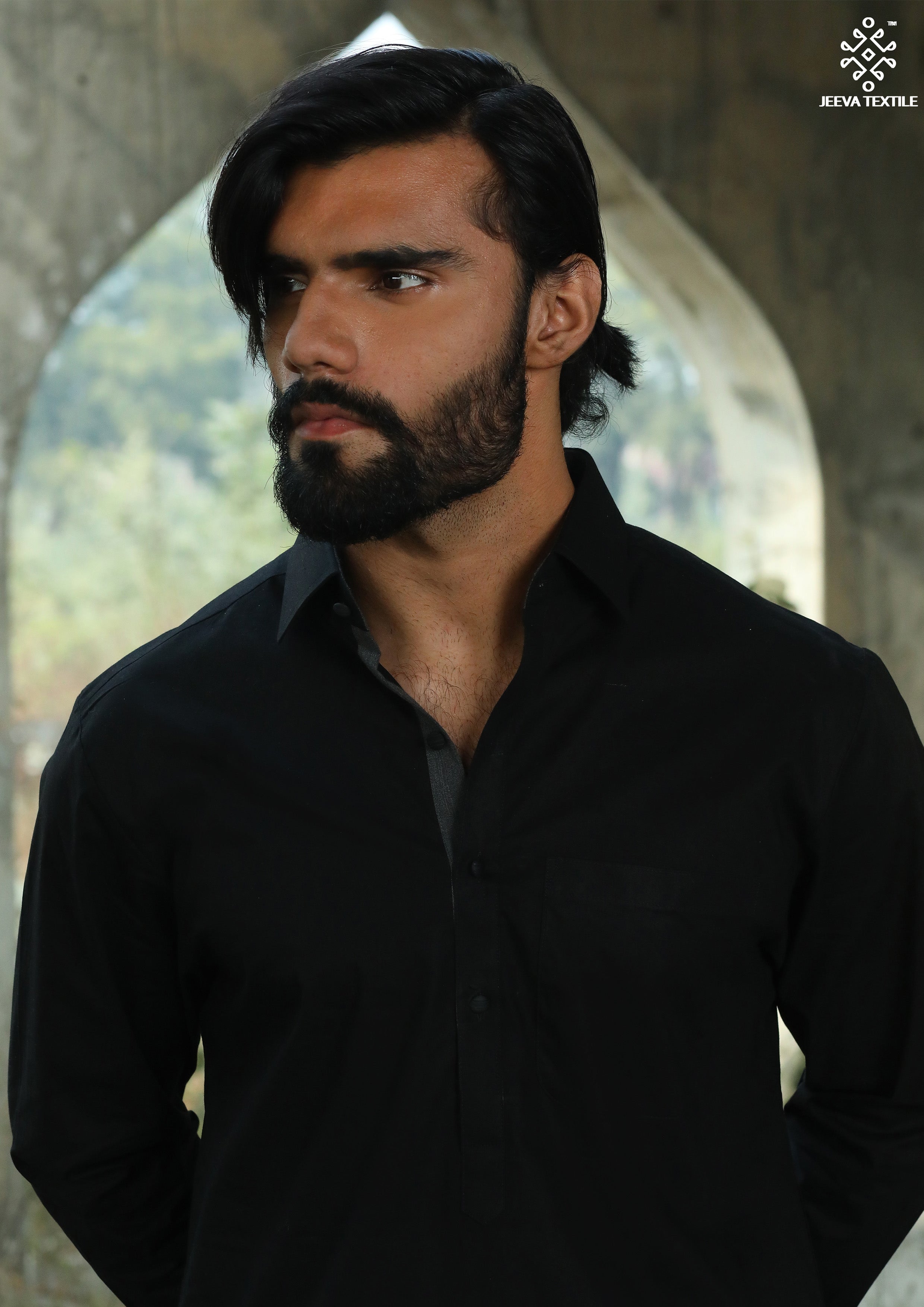 Kameez Shalwar - Rich Black02