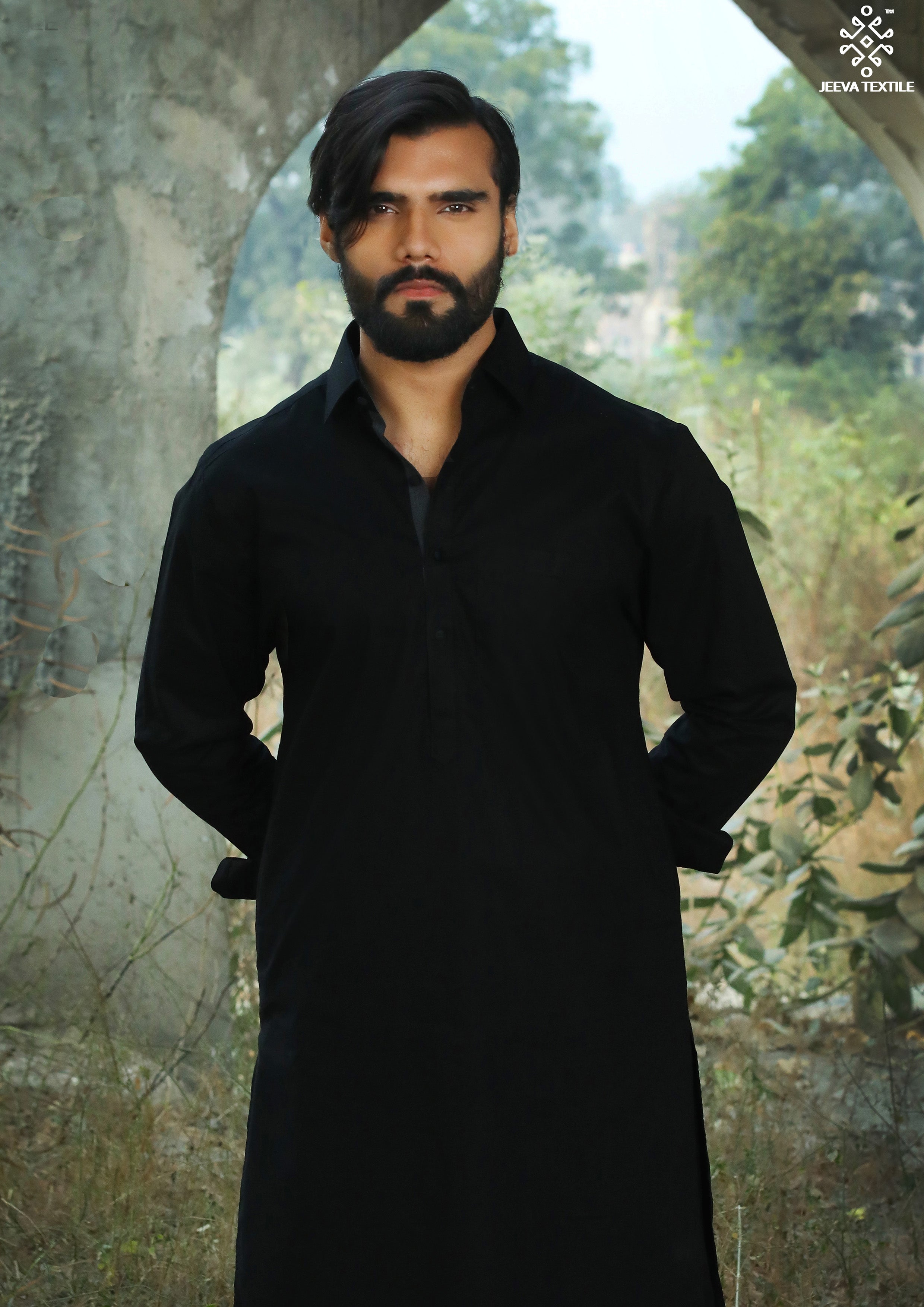 Kameez Shalwar - Rich Black04